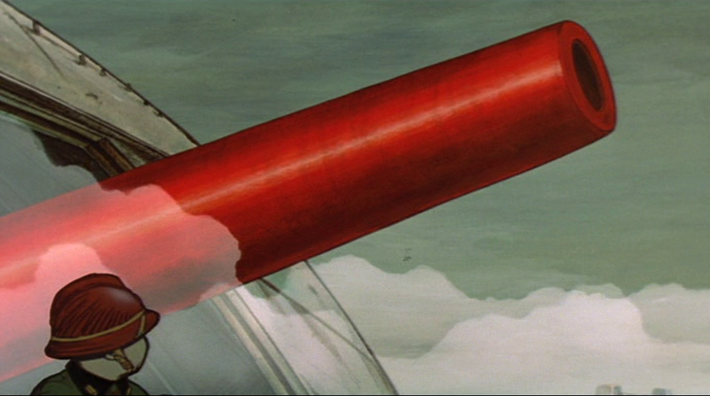He can see the Big Gun from his classroom window, though almost every building has its own long gun barrel protruding.